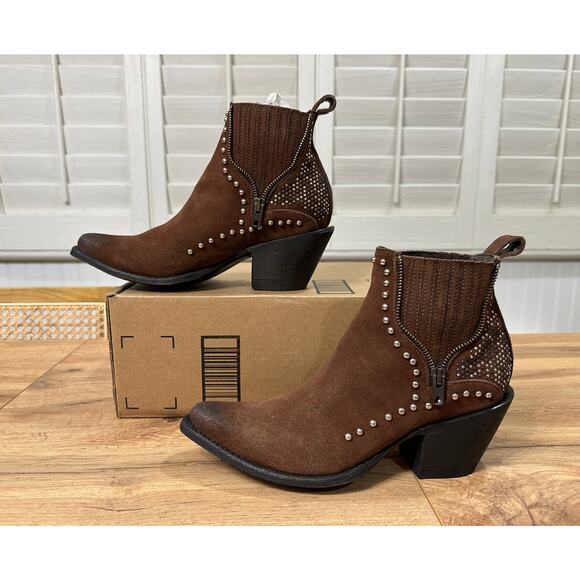 Old Gringo Cambria Boots Brown Soft Suede Leather Size 6.5/7 NWOB Chic Western - Picture 3 of 16